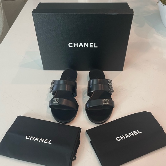 Authentic Chanel Calfskin Mules - Picture 6 of 7